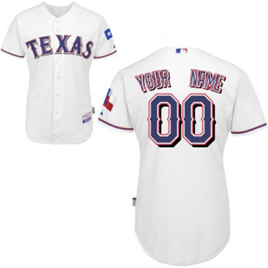 Men's Texas Rangers ACTIVE PLAYER Custom White Stitched Jersey